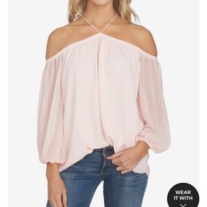 1.State Off Shoulder Top-S (light pink)